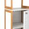 Organize It All Rendition 68" White 6-Shelf Bamboo High Cabinet